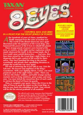 8 Eyes (USA) box cover back